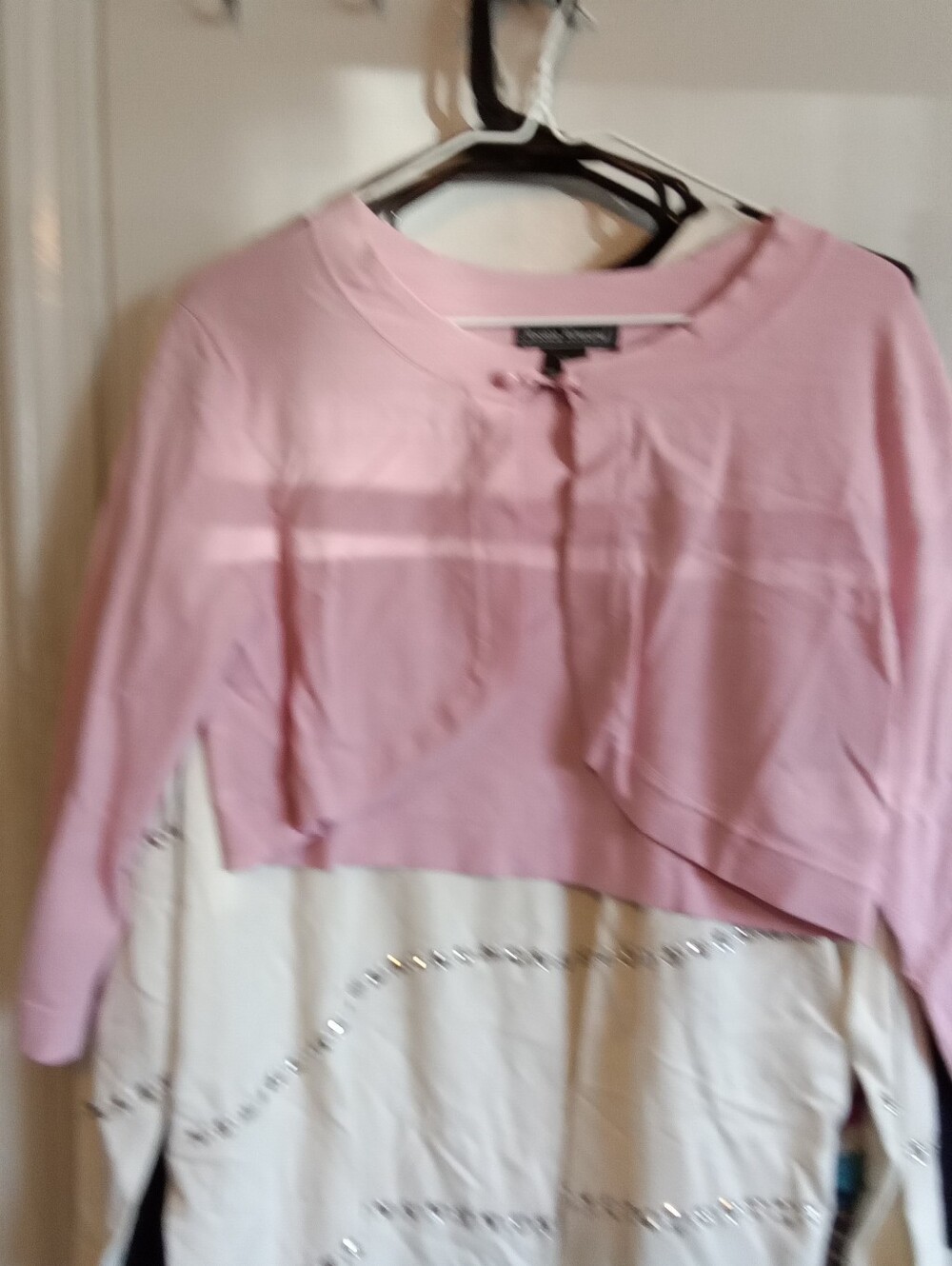 #6037 Pink Cropped Shrug